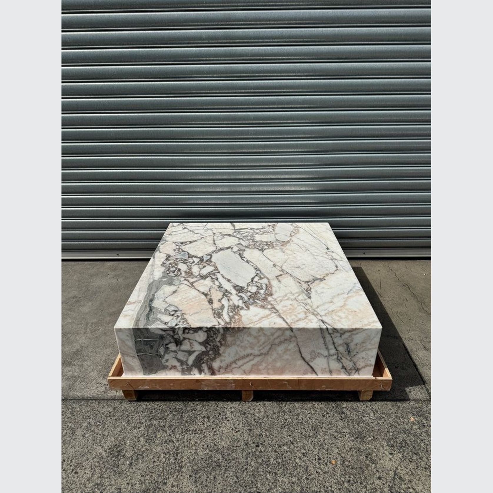 Square Coffee Table - Milky Blue Marble | Natural Stone Co. gallery detail image