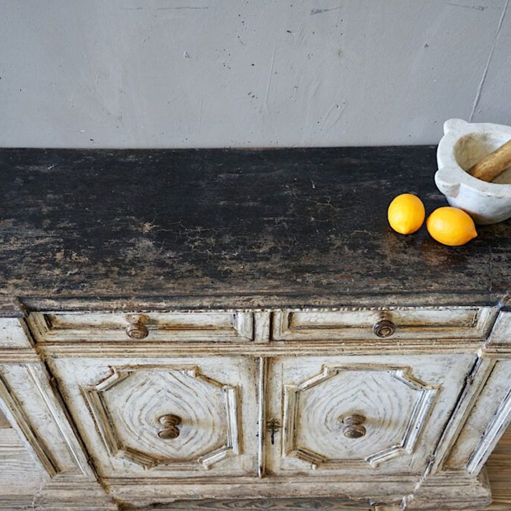 Italian Painted Credenza Sideboard gallery detail image