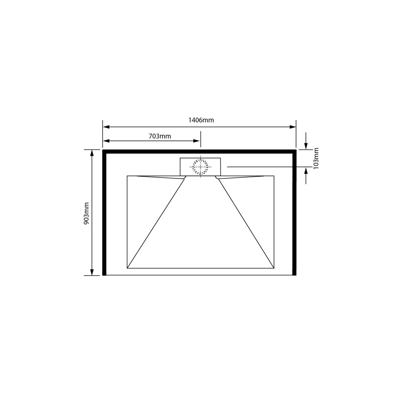 Pinnacle Alcove Tray 900x1400x900 gallery detail image