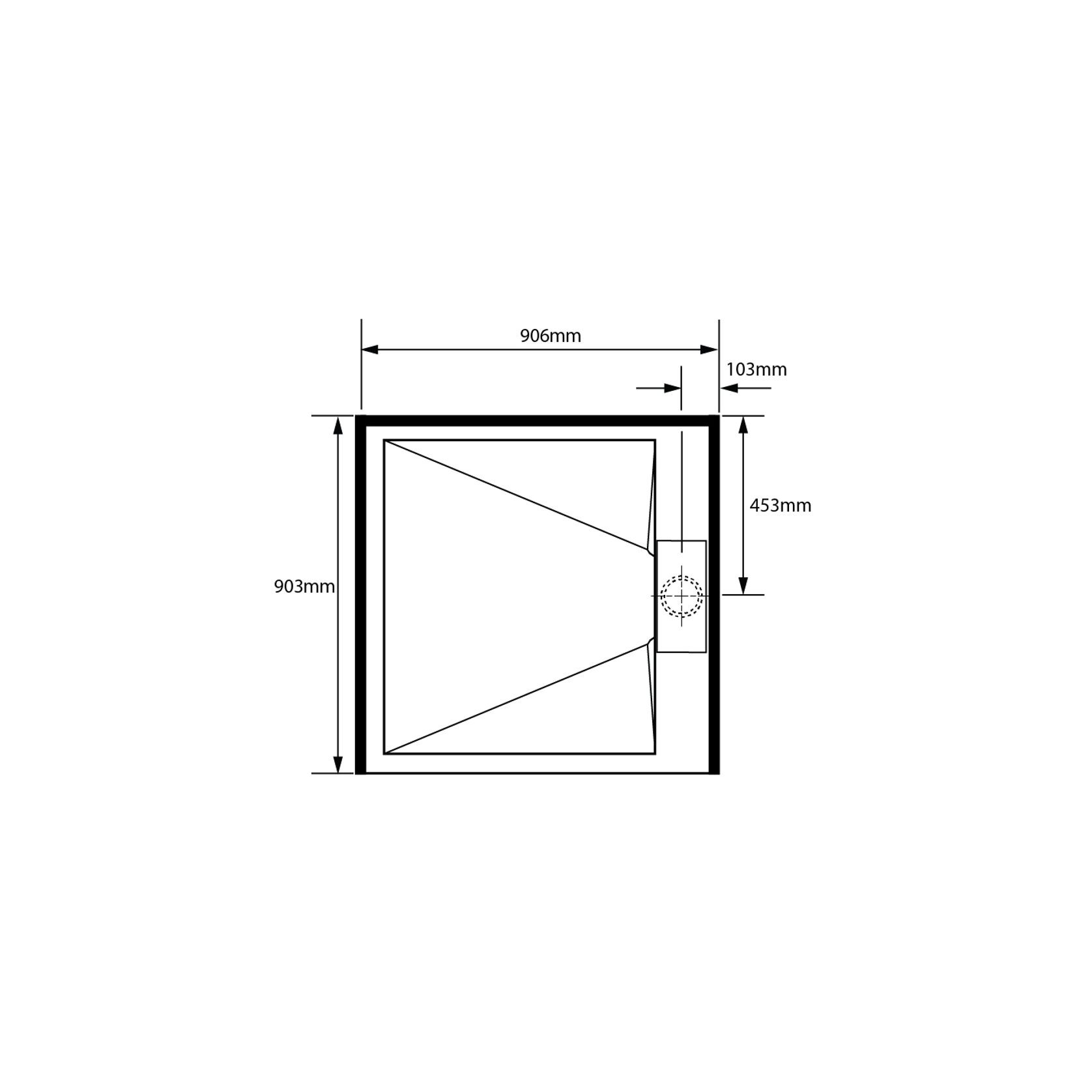 Pinnacle Alcove Tray 900x900x900 gallery detail image