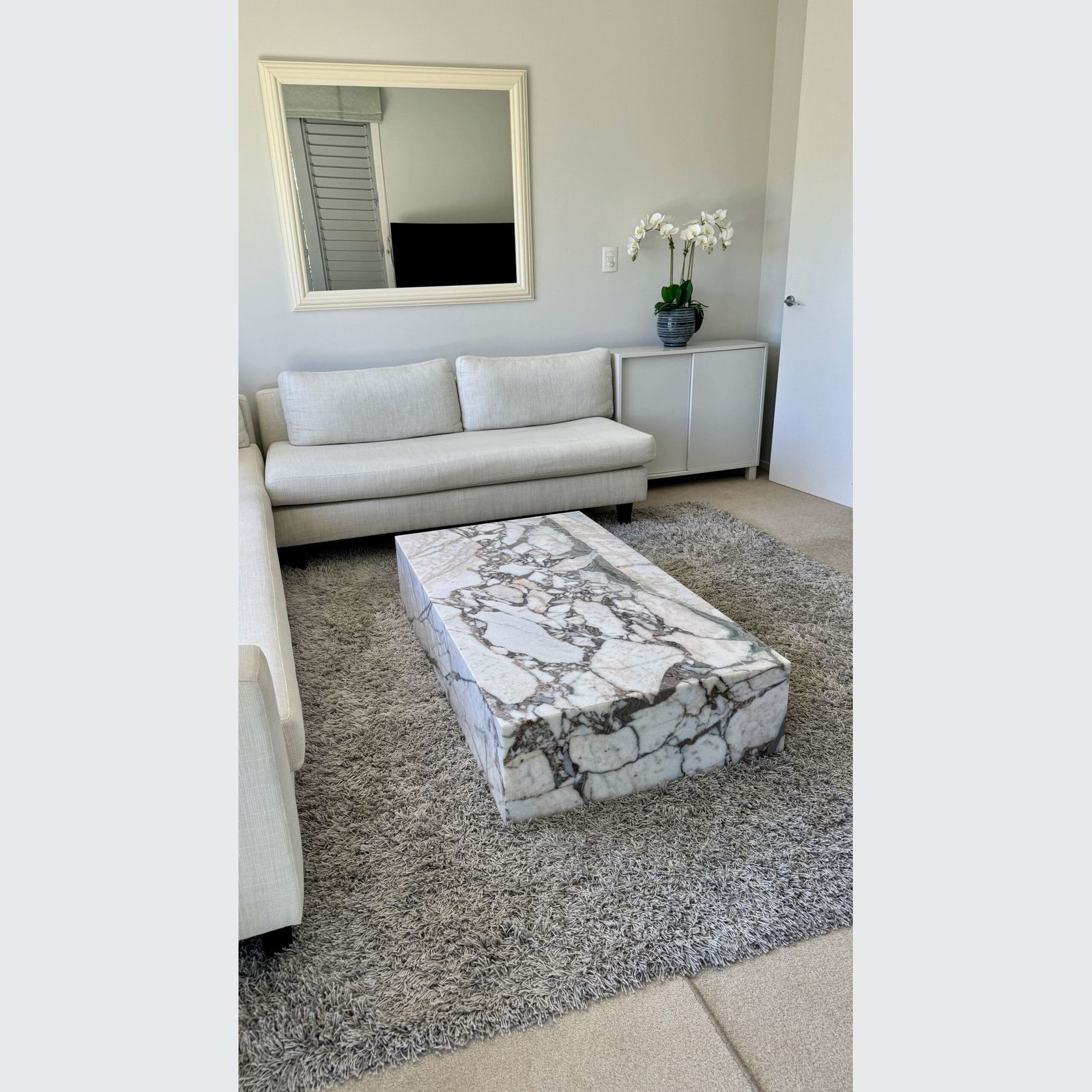 Block Coffee Table-Milky Bleu Marble | Natural Stone Co. gallery detail image