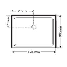 Premier Frameless Alcove Sliding Door Shower 900x1500x900 gallery detail image