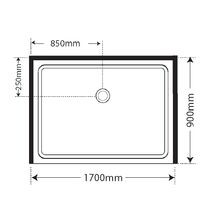 Premier Frameless Alcove Sliding Door Shower 900x1700x900 gallery detail image