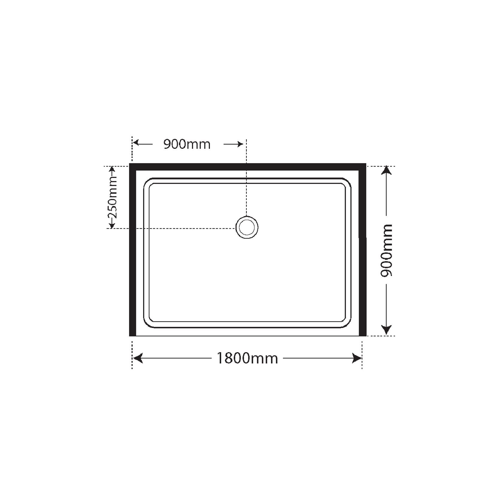 Premier Frameless Alcove Sliding Door Shower 900x1800x900 gallery detail image