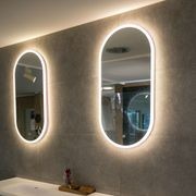 Acrylic Framed Oval Mirror w/ Led Light & Demister gallery detail image