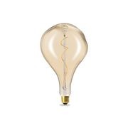 A165 Organic Shape Amber glass E27 Light Bulb gallery detail image