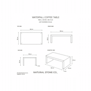 Waterfall Coffee Table - Rosso Levanto Marble gallery detail image