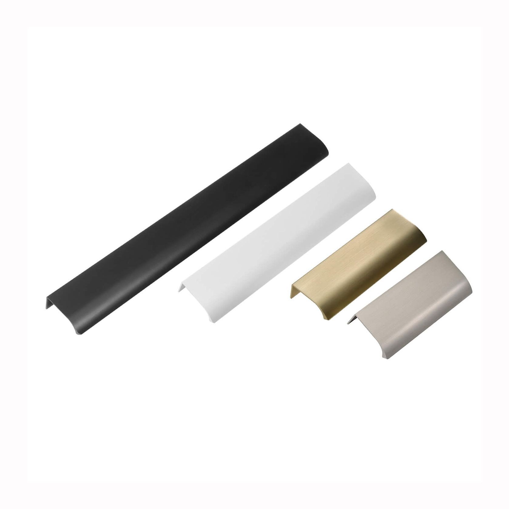 Kitchen lip pull handles darwin Matt black /Brushed brass/Brushed nickel/Matt white gallery detail image