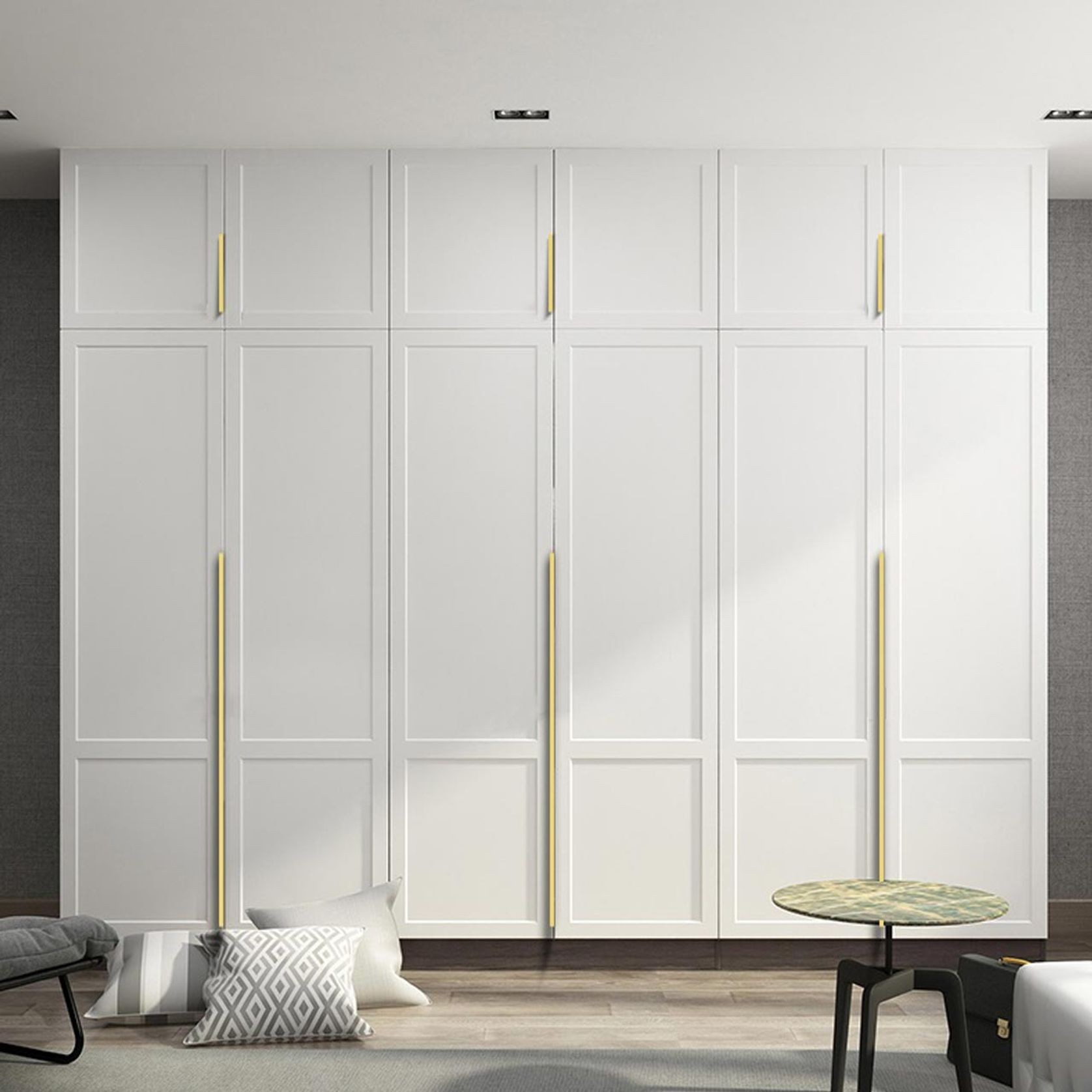 Kitchen lip pull handles darwin Matt black /Brushed brass/Brushed nickel/Matt white gallery detail image