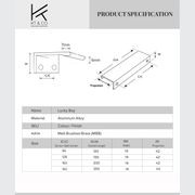 KT&CO Kitchen finger lip pull handle brass Lucky bay gallery detail image