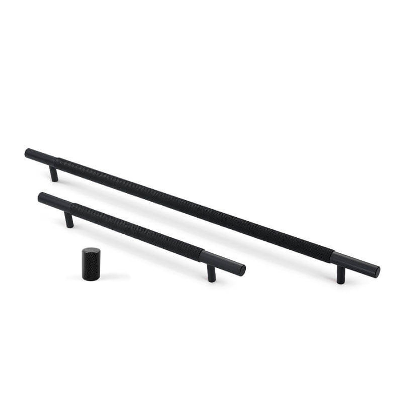 KT&CO Kitchen handles Knurled Bondi matt black / satin nickel / dark brushed brass/ champagne gallery detail image