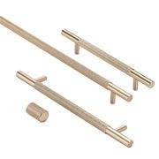 KT&CO Kitchen handles Knurled Bondi matt black / satin nickel / dark brushed brass/ champagne gallery detail image