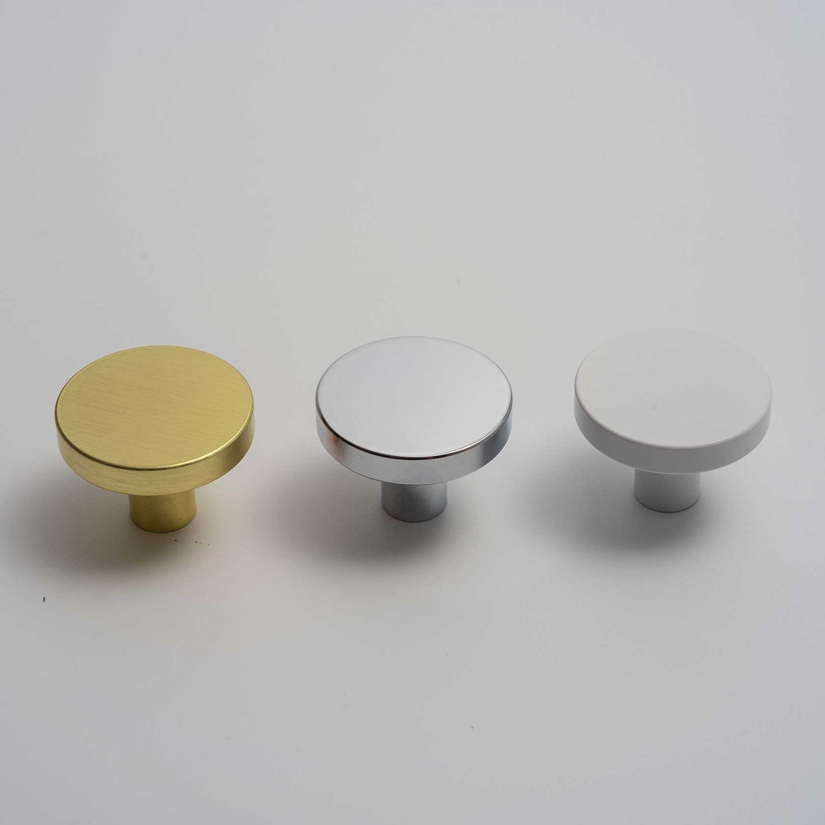 Kitchen drawer flat knobs Coffs Harbour Matt black / brushed brass /Brushed nickel /Chrome / Matt white gallery detail image