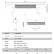 KT&CO Kitchen handles Stripe Vivonne Bay matt black / satin nickel / dark brushed brass/ champagne gallery detail image