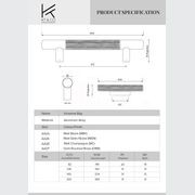 KT&CO Kitchen handles Stripe Vivonne Bay matt black / satin nickel / dark brushed brass/ champagne gallery detail image