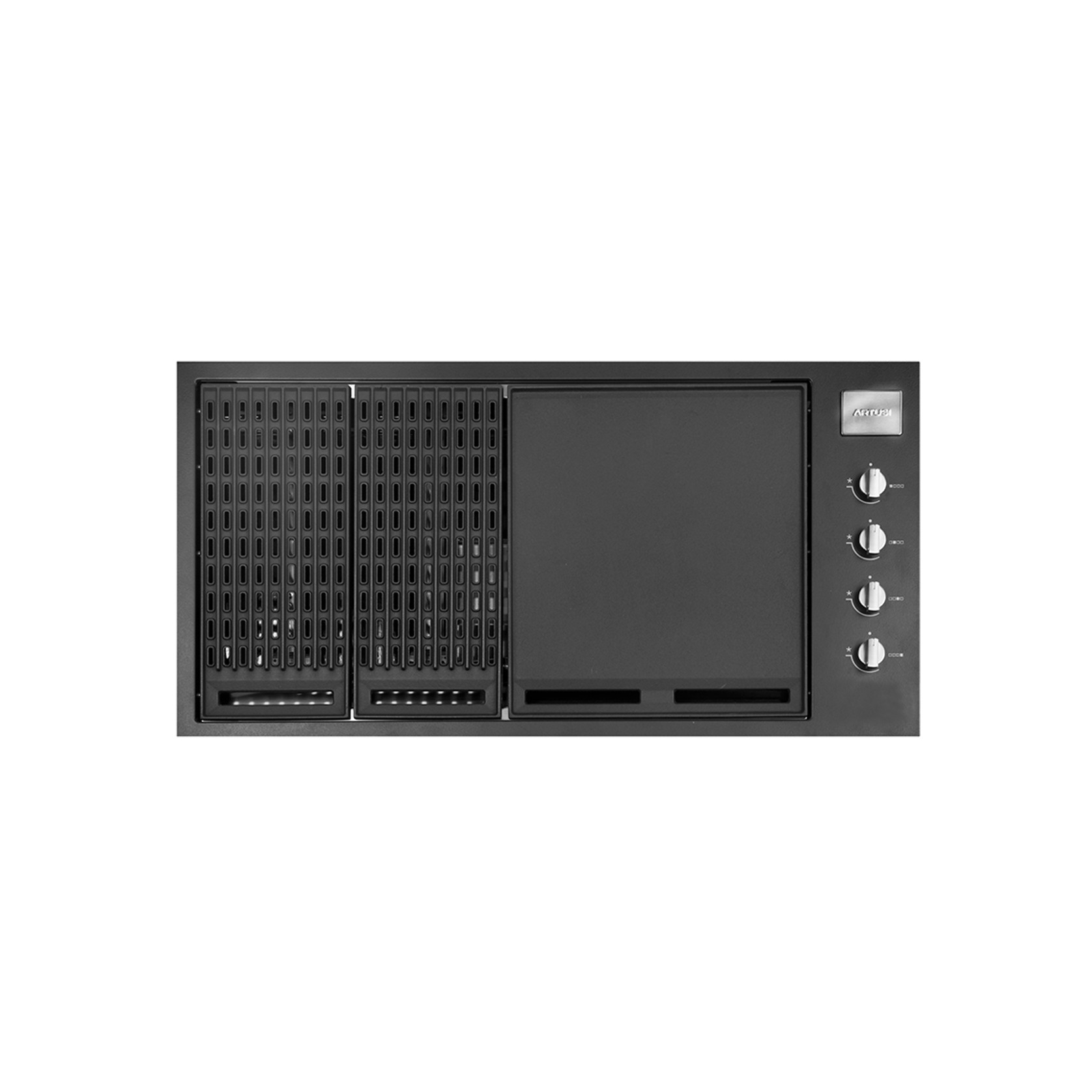 Artusi 104cm 4 Burner Built-In Gas BBQ - Matt Black gallery detail image