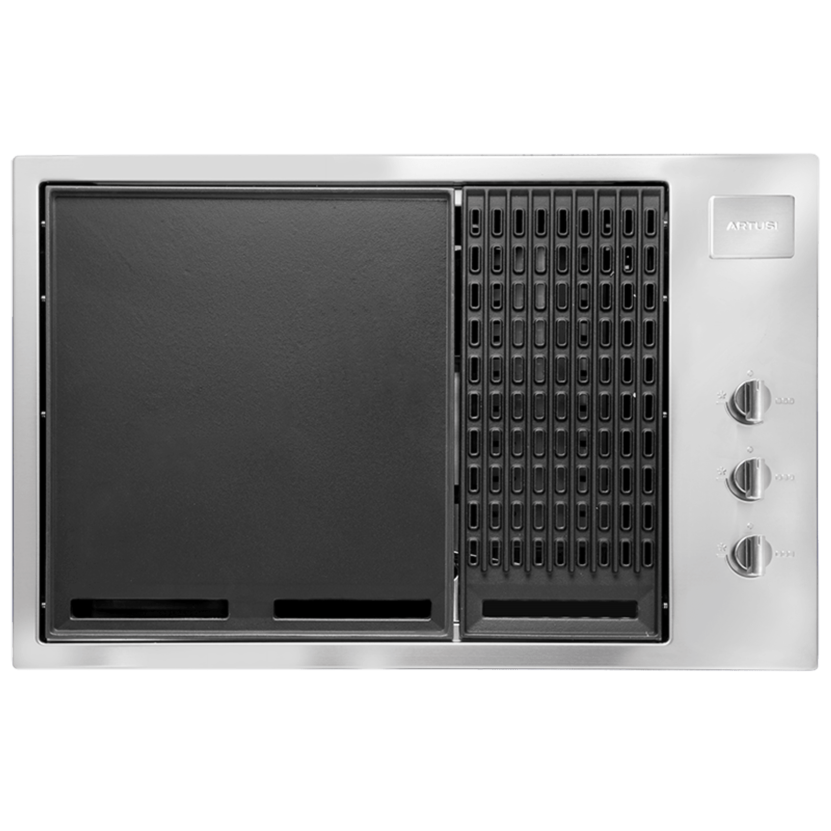 Artusi 80cm 3 Burner Built-In Gas BBQ - Stainless Steel gallery detail image