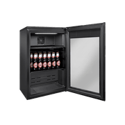 Artusi 100L Freestanding Bar Fridge/ Beverage Centre - Black Glass Door gallery detail image