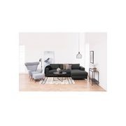 KOLINA Marble Glass Round Coffee Table 80cm - Black gallery detail image