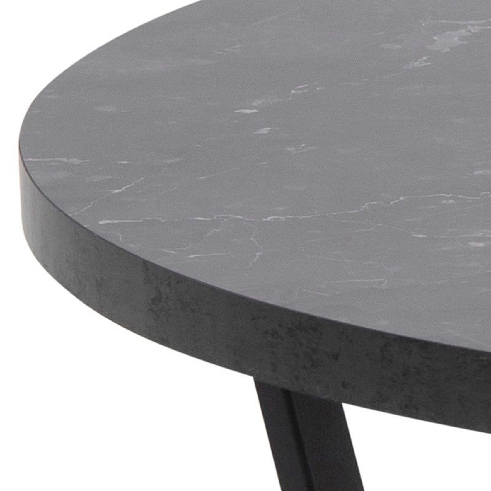 LOTTA Round Coffee Table 77cm - Black gallery detail image