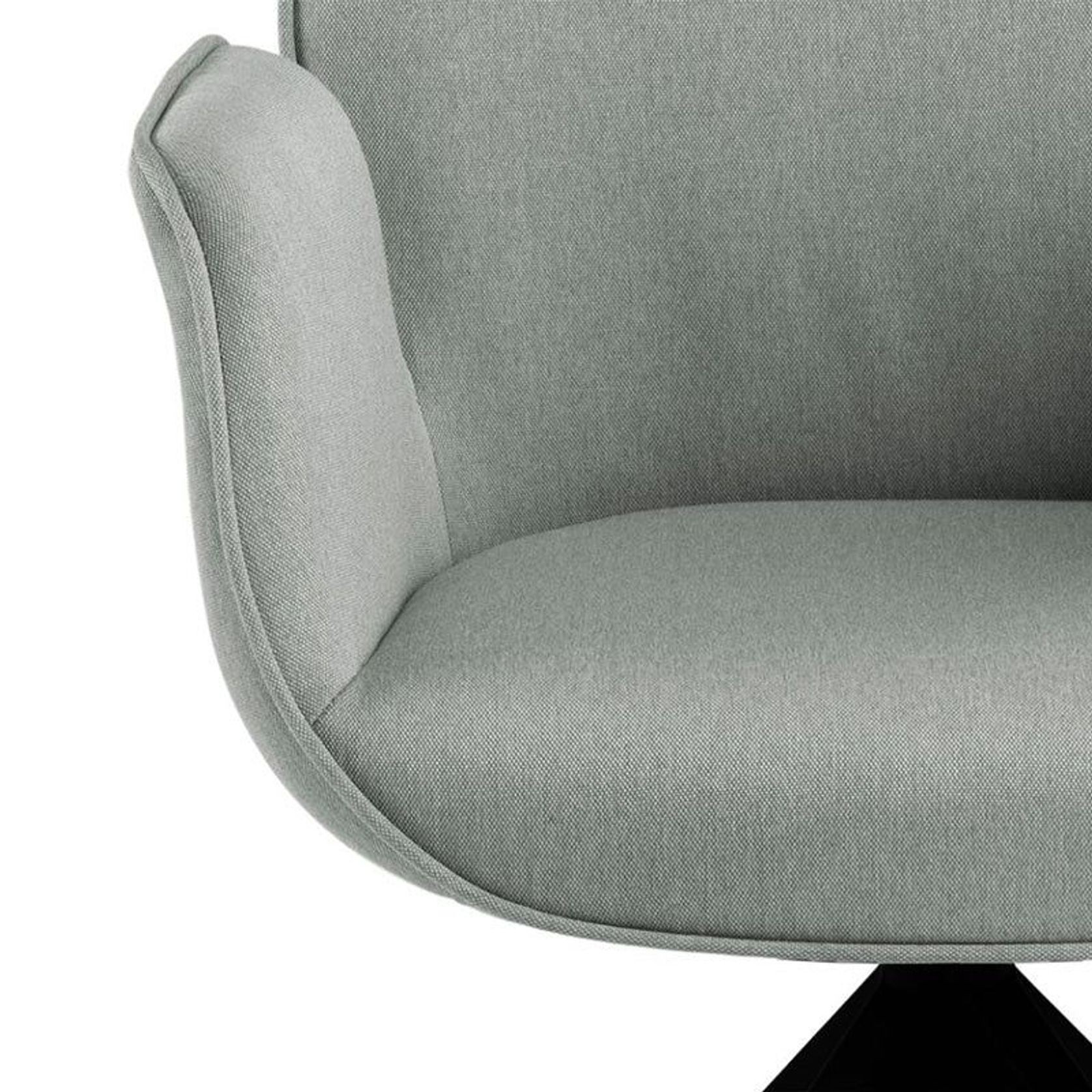 Arden Swivel Dining Chair - Grey & Black gallery detail image