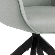 Arden Swivel Dining Chair - Grey & Black gallery detail image