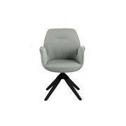 Arden Swivel Dining Chair - Grey & Black gallery detail image