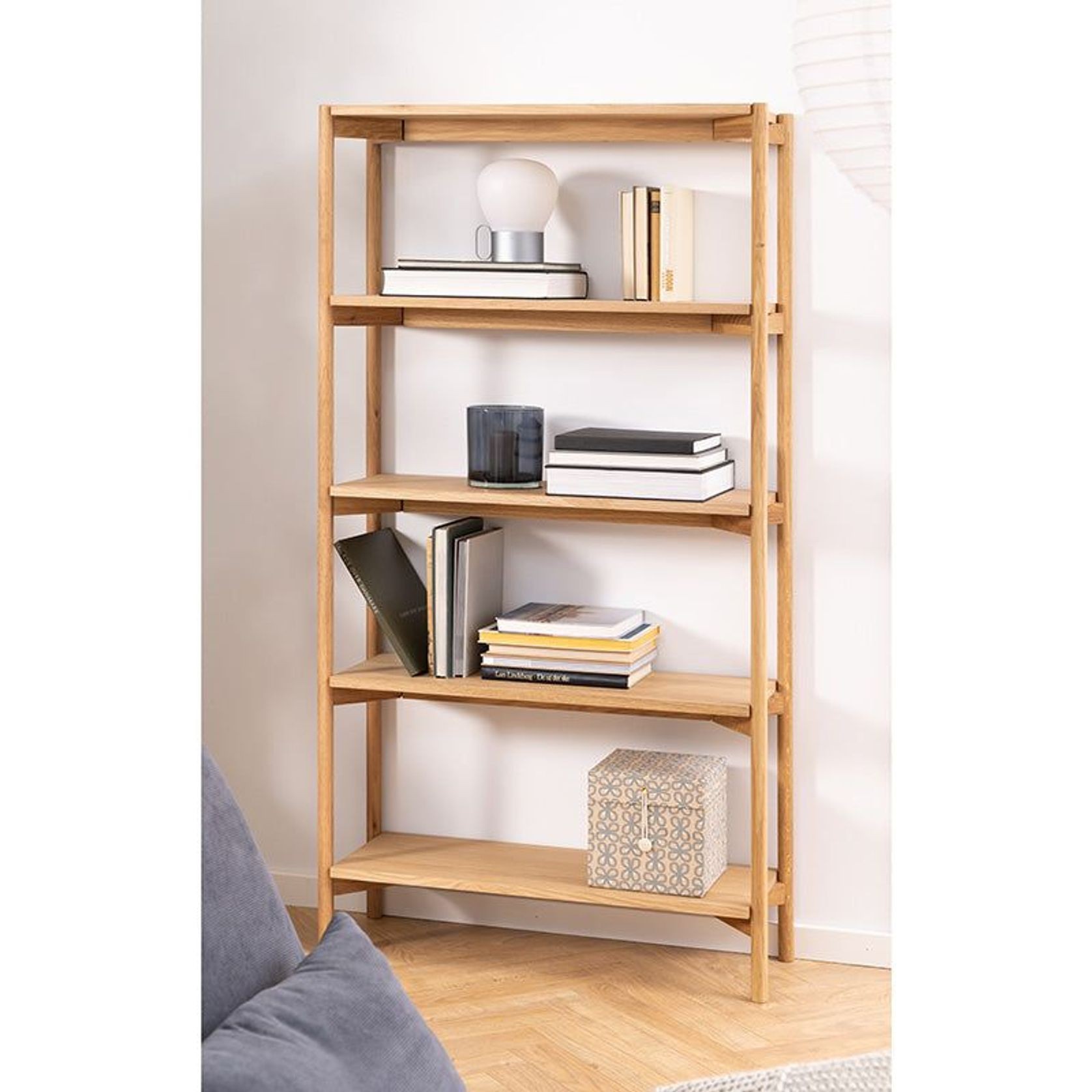 Braidwood Shelving Unit 86cm - Natural Oak gallery detail image