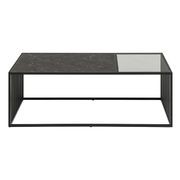 STRINGTON Rectangular Coffee Table 120cm - Black Marble Effect gallery detail image