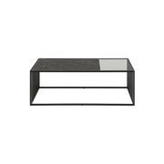 STRINGTON Rectangular Coffee Table 120cm - Black Marble Effect gallery detail image