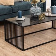 STRINGTON Rectangular Coffee Table 120cm - Black Marble Effect gallery detail image