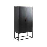 NEWTON Tall Sideboard Cabinet Unit 80cm - Black gallery detail image