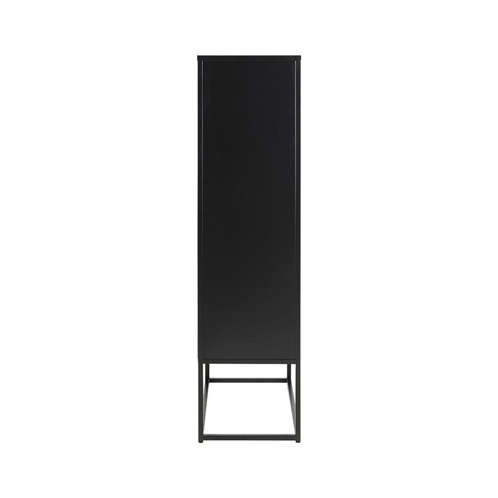 NEWTON Tall Sideboard Cabinet Unit 80cm - Black gallery detail image