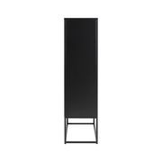 NEWTON Tall Sideboard Cabinet Unit 80cm - Black gallery detail image