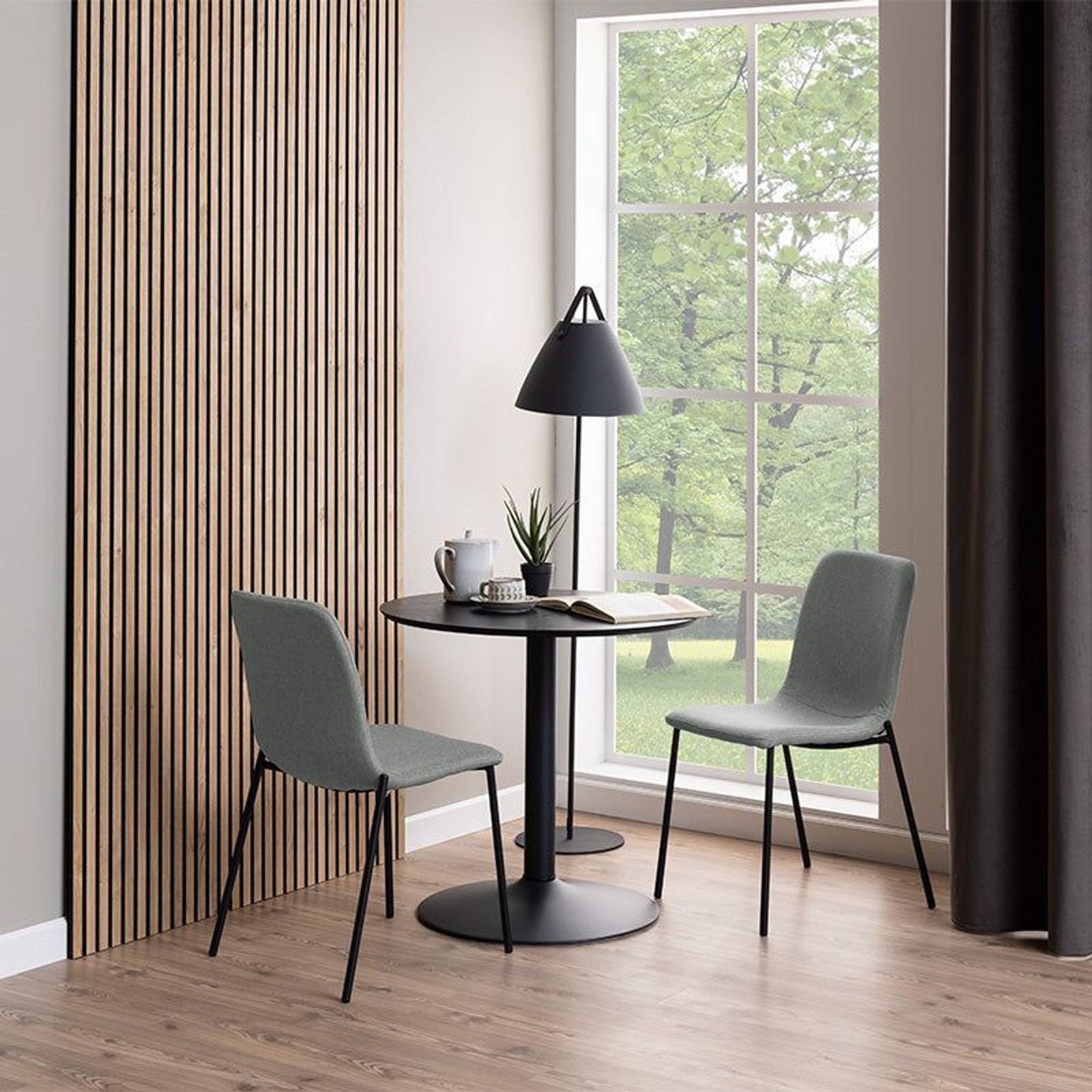 TITAN Round Dining Table 80cm - Black gallery detail image
