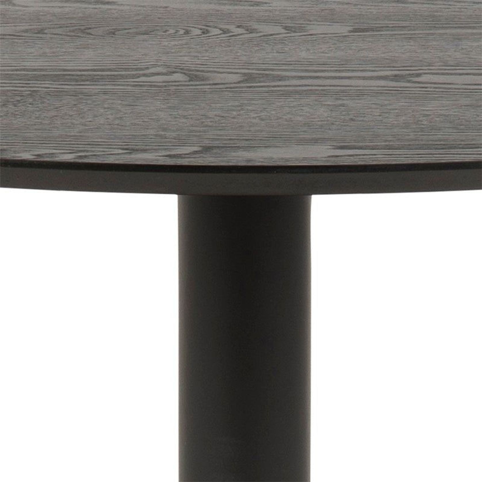 TITAN Round Dining Table 110cm - Black gallery detail image