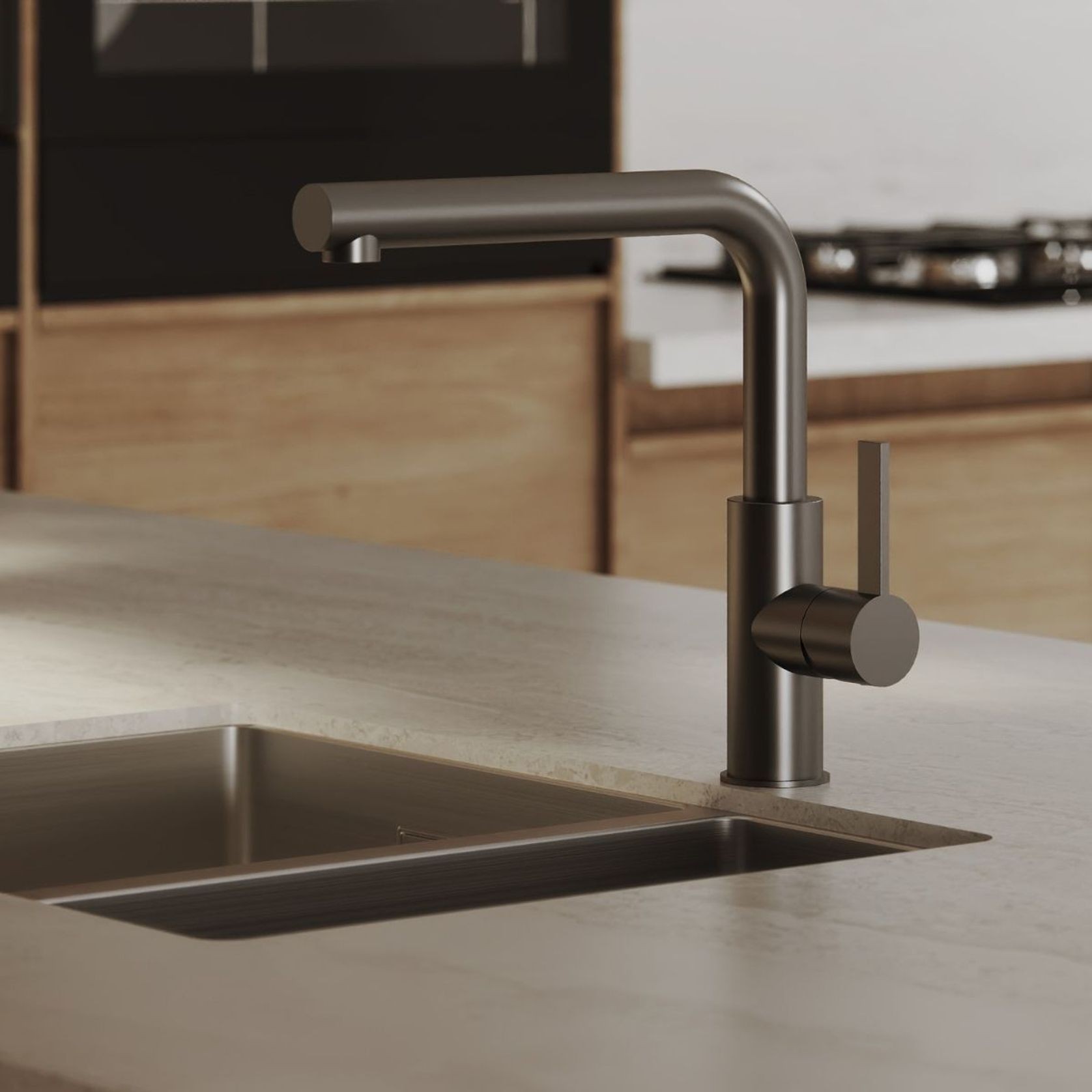 Arc Kitchen Mixer Straight Spout gallery detail image