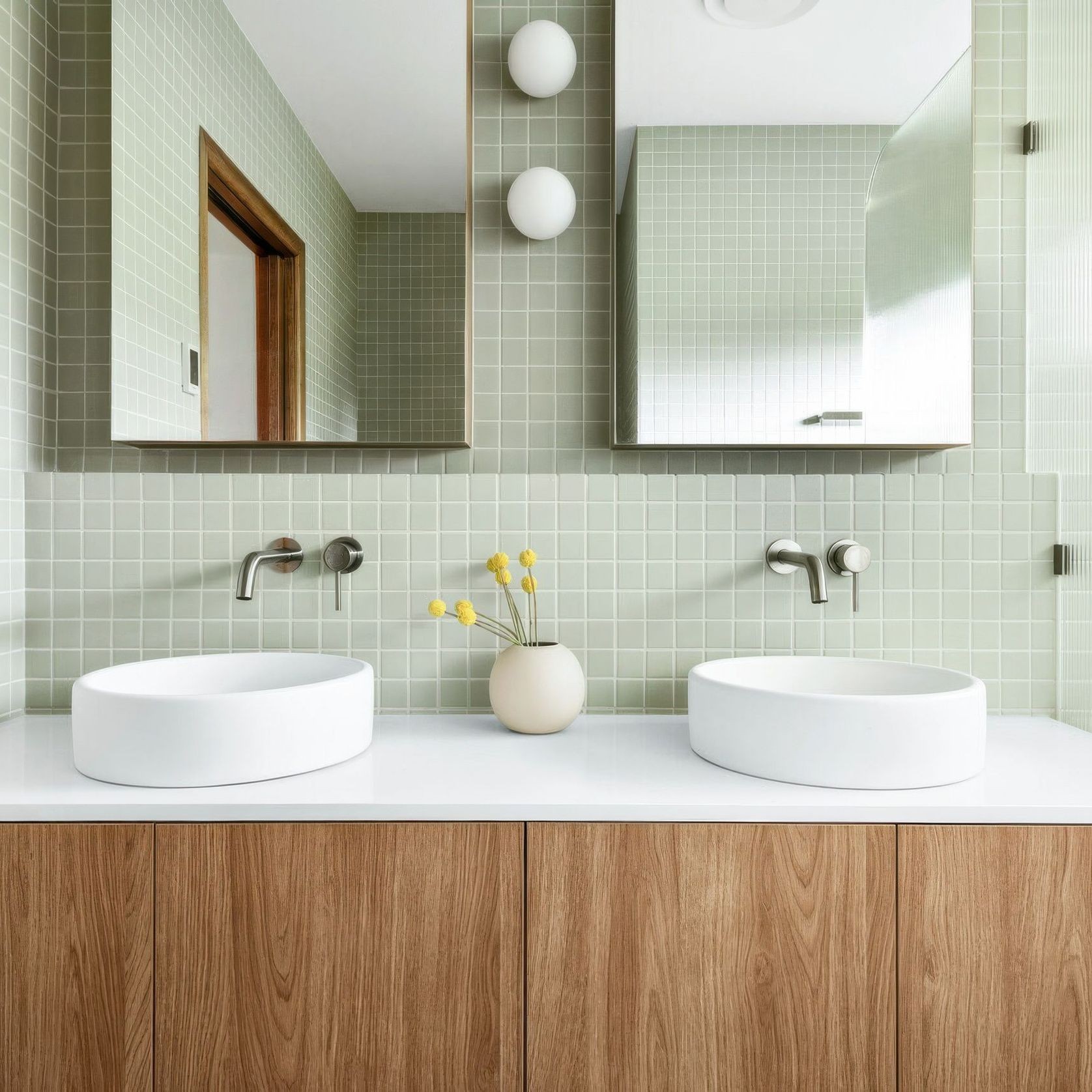 Plimepaplika Pastel Green Matt Mosaic 45 gallery detail image