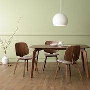 AVARIE Dining Chair - Grey & Walnut gallery detail image