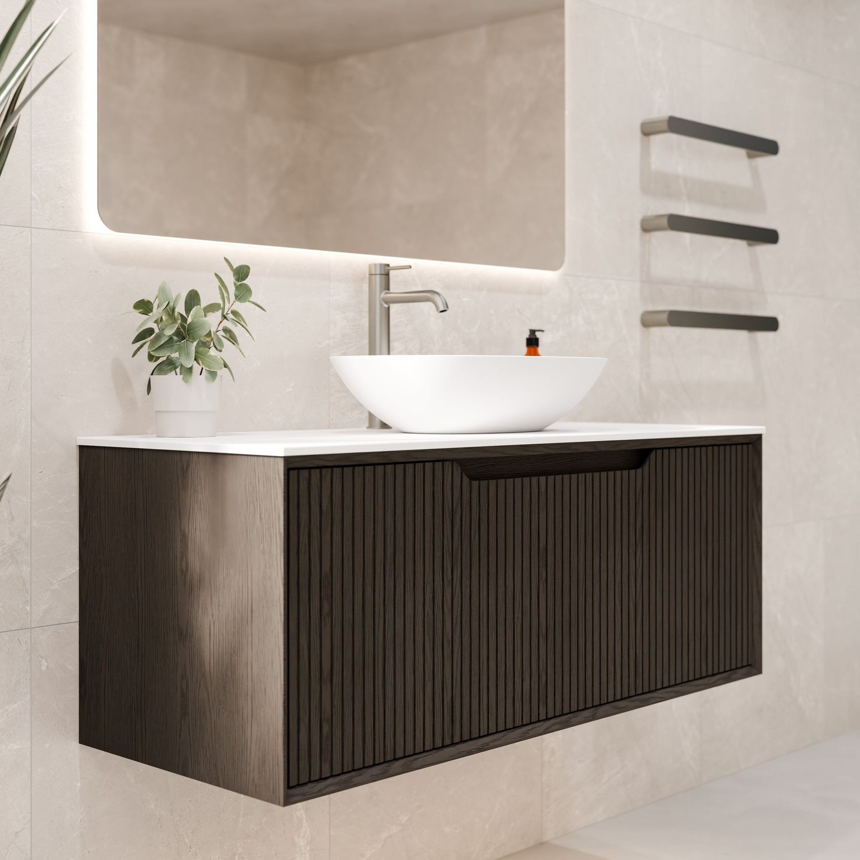 Aria 900 Vanity | Villastone Slab Top gallery detail image