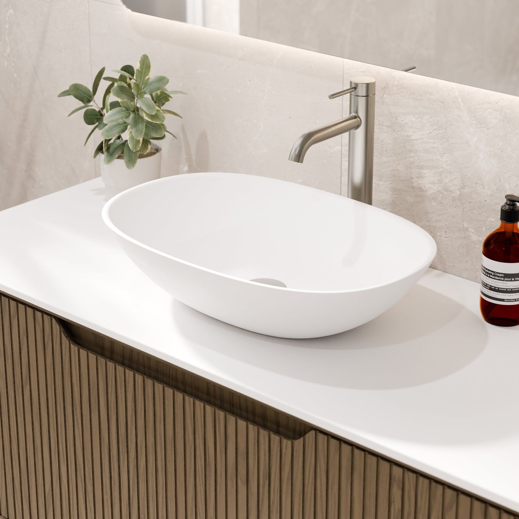 Aria 750 Wall Hung Vanity | Villastone Slab Top gallery detail image