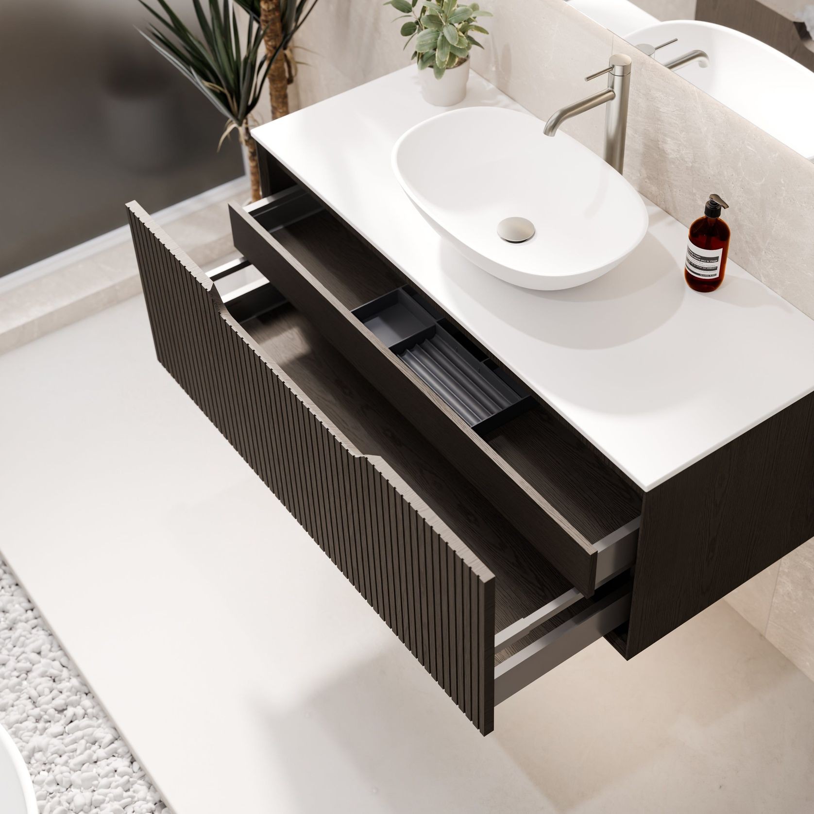Aria 900 Vanity | Villastone Slab Top gallery detail image