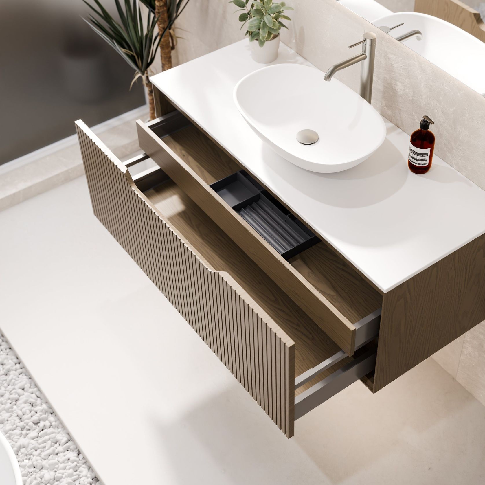 Aria 900 Vanity | Villastone Slab Top gallery detail image