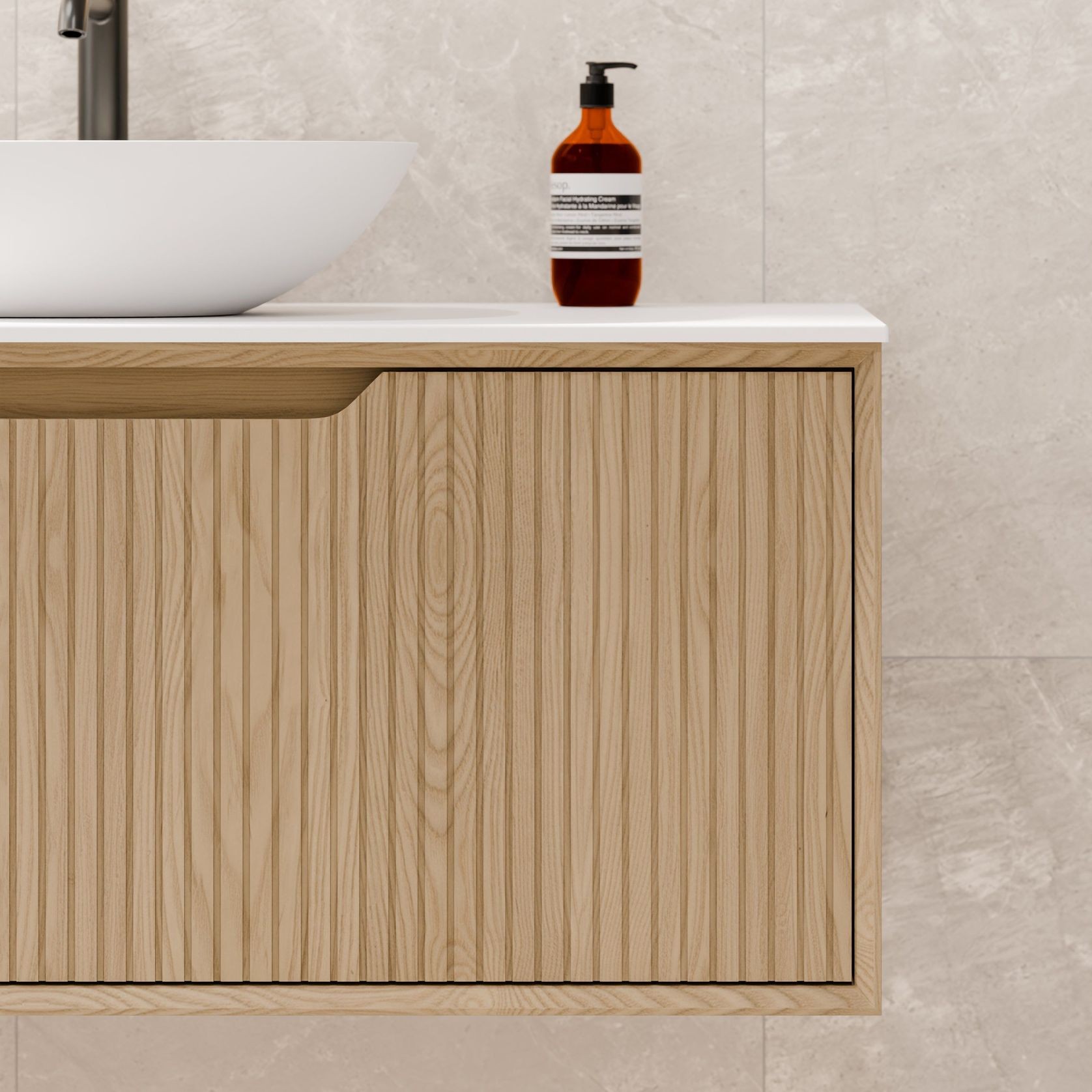 Aria 1500 Vanity | Villastone Slab Top gallery detail image