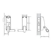 Briton Panic Bar Silver 2 Hour Fire Rated 379E/SE Suits Mortice Lock gallery detail image