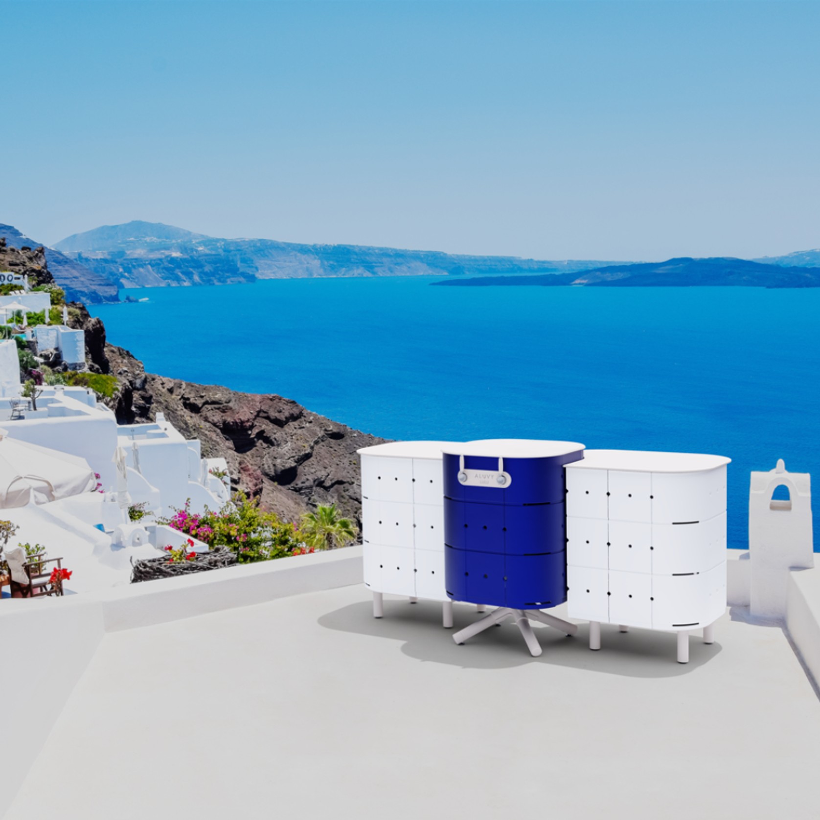 ALUVY JEAN Original Outdoor Storage Cabinet - Right - Blanc gallery detail image
