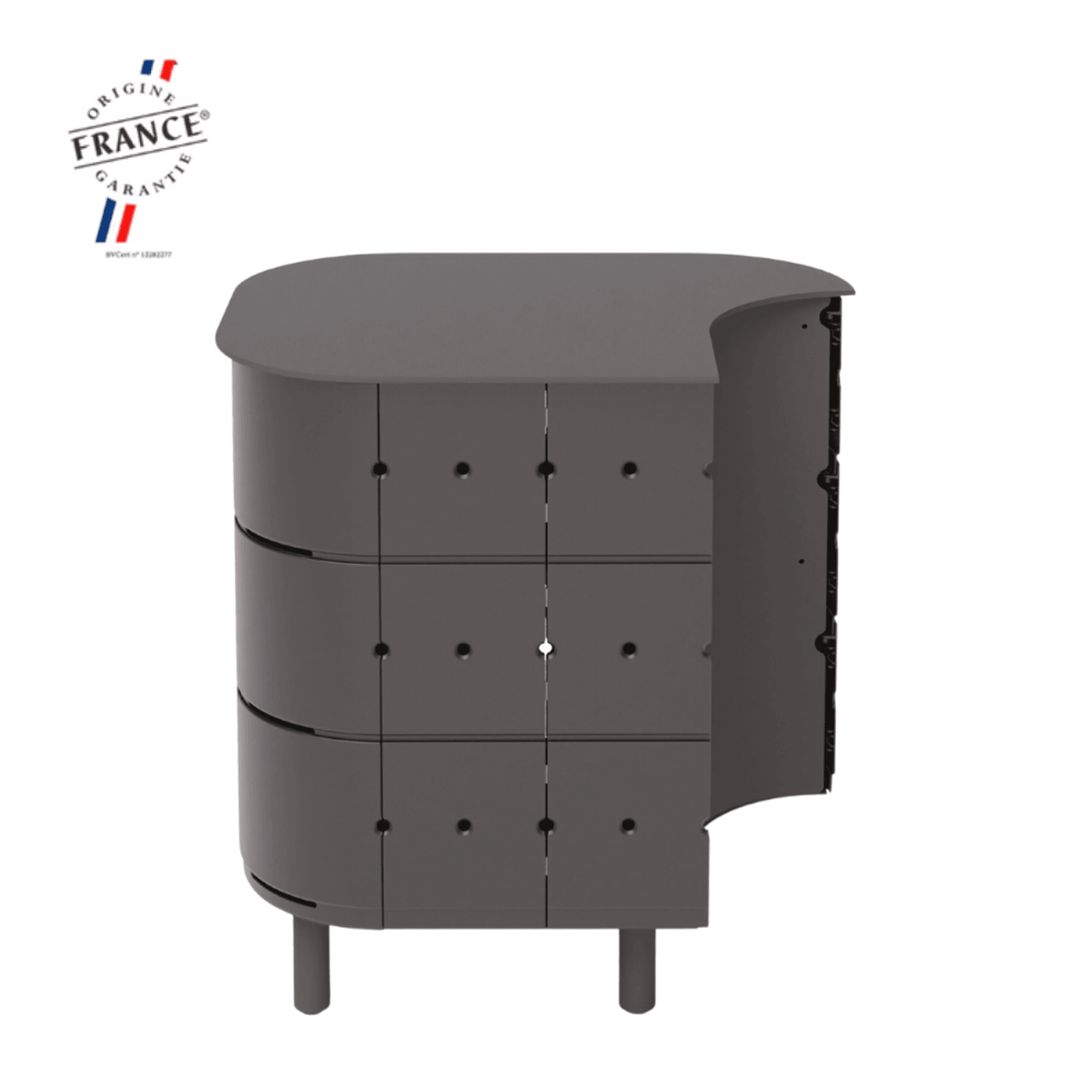 ALUVY JEAN Basalt Outdoor Storage Cabinet - Left - Anthracite gallery detail image