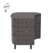 ALUVY JEAN Basalt Outdoor Storage Cabinet - Left - Anthracite gallery detail image