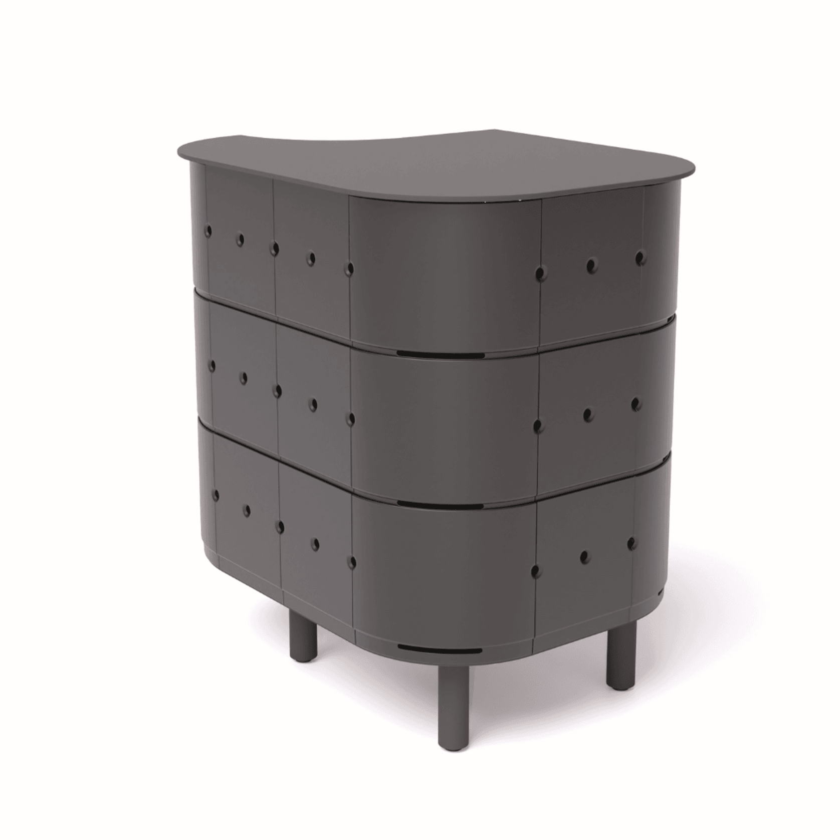 ALUVY JEAN Basalt Outdoor Storage Cabinet - Left - Anthracite gallery detail image