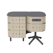 ALUVY JEAN Basalt Outdoor Storage Cabinet - Left - Champagne gallery detail image
